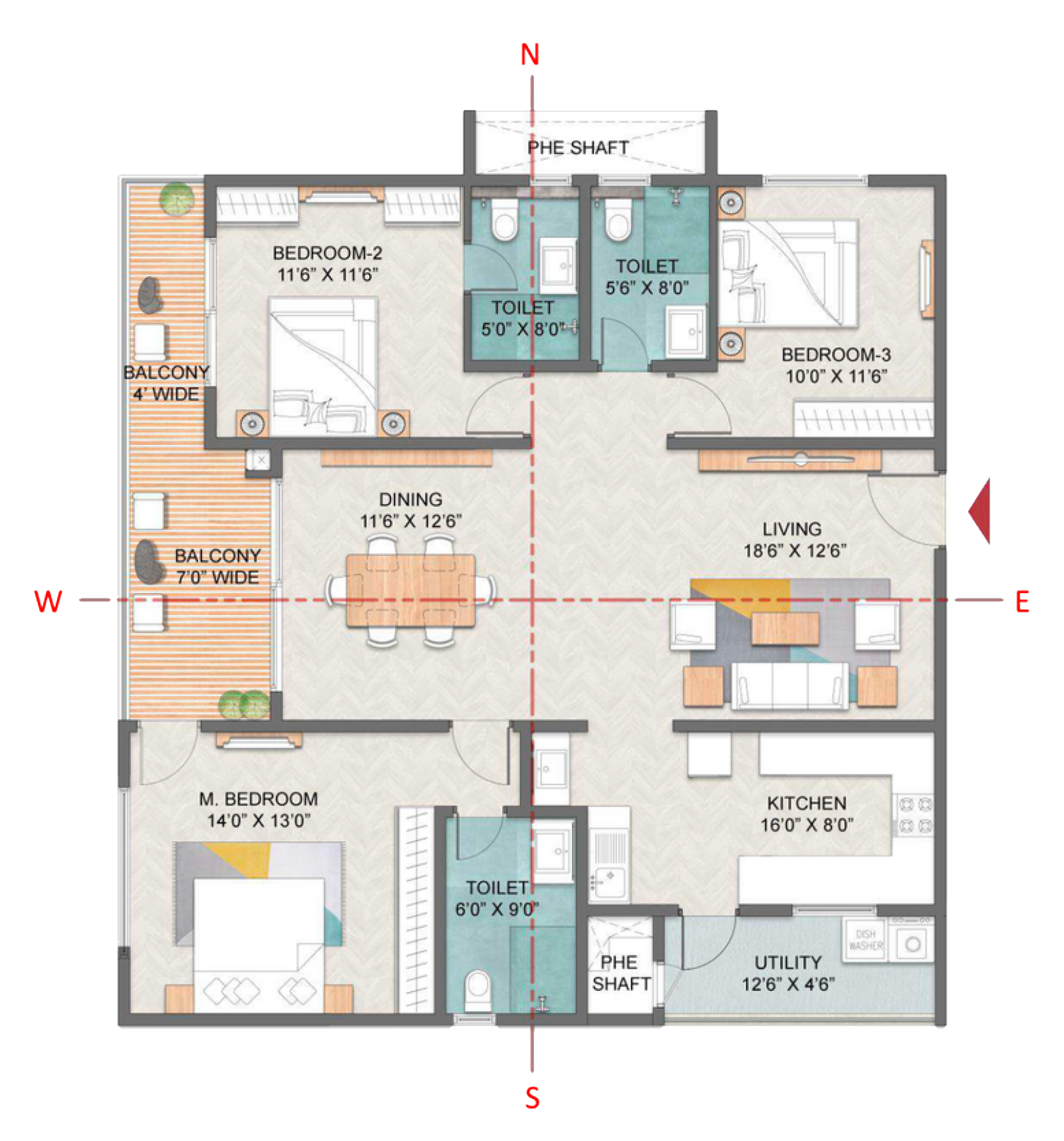 3-BED--TYPE-D(EAST)---1928-SQFT-1