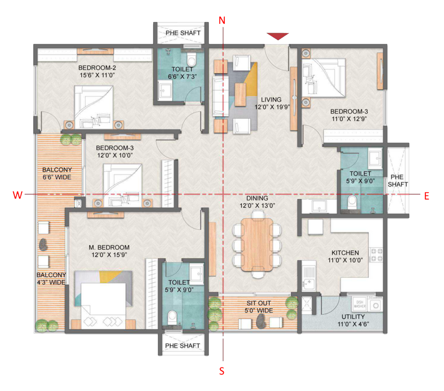 3-BED--TYPE-J(NORTH)---2429-SQFT-1